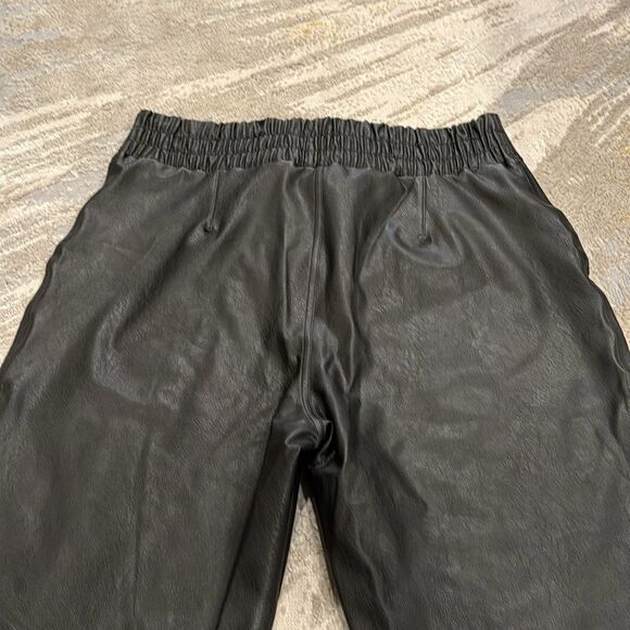 Spanx Womens Black Faux Leather Jogger Pants Athletic NWT size 1Xfront pockets - Picture 10 of 10